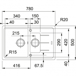 Zlewozmywak Franke Basis BFG 651-78 beżowy 114.0283.978